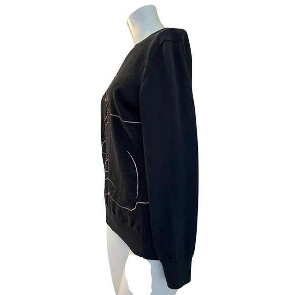 Ted Baker Size 4 Small Black Dog Sweater French Bulldog Boston Terrier Woof - Picture 6 of 10